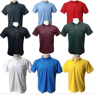 kit 5 camisa masculina gola polo com bolso p ao gg