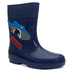 Bota Infantil Galocha Masculina Impermeável Menino Moda Tubarão 09.12