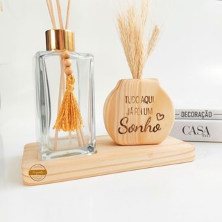 Kit Difusor Aromatizador de Ambiente Enfeite Decoração Sala Quarto Lavabo Folhas de Trigo