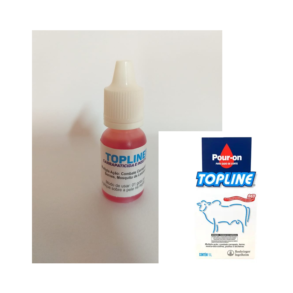 TopLine 10ml Puor On Cães e Gatos Mata Carrapatos e Pulgas