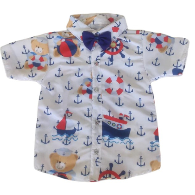 Camisa URSO MARINHEIRO tematica infantil menino festa