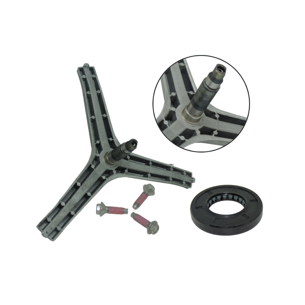 Kit Eixo Tripe Dc97-14370e + Retentor + 3 Parafusos Samsung