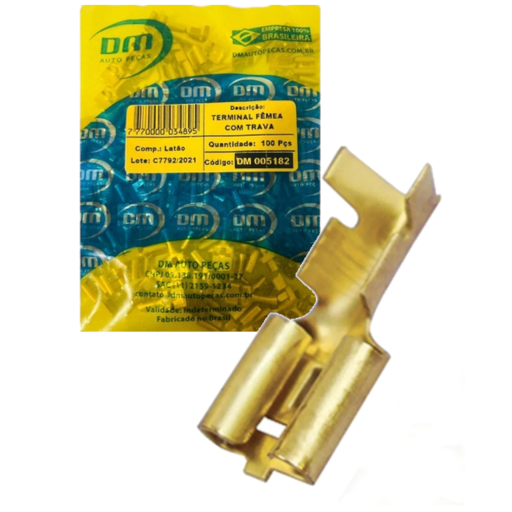 Terminal Fêmea com Trava - DM AUTOPEÇA