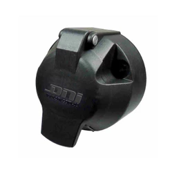 Tomada Engate 6 Polos Fêmea Fixa - Nylon - Preto