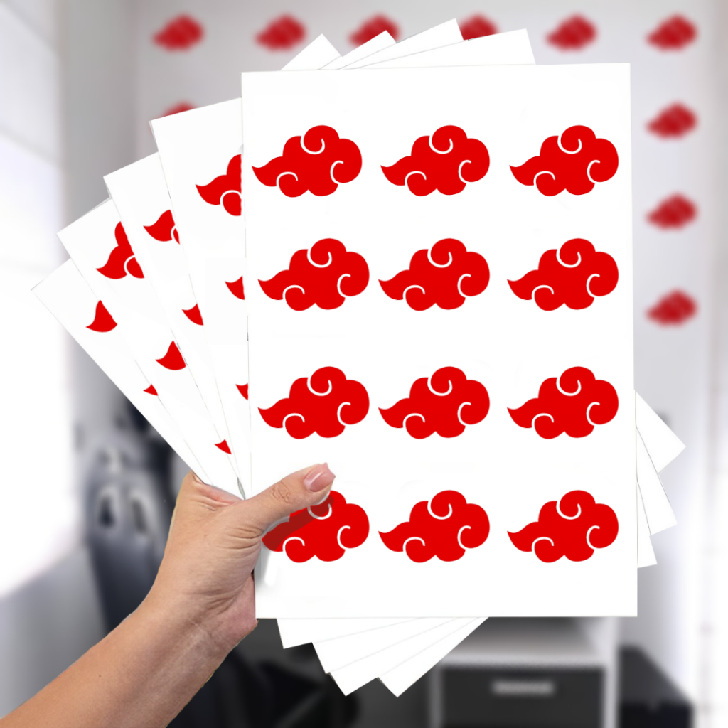 60 Adesivos de Parede Akatsuki Naruto, Anime Naruto, Otaku, Adesivo de Parede, Decoração