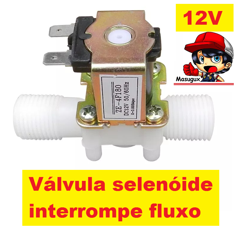 Valvula Solenoide 12V 1/2 20mm pra Automacao agua irrigacao ___ Vendemos Atacado Varejo de: Componentes Sensor Modulo PARA Arduino UNO Nodemcu Rele Interruptor tipo Sonoff ESP32 Raspberry Pi4