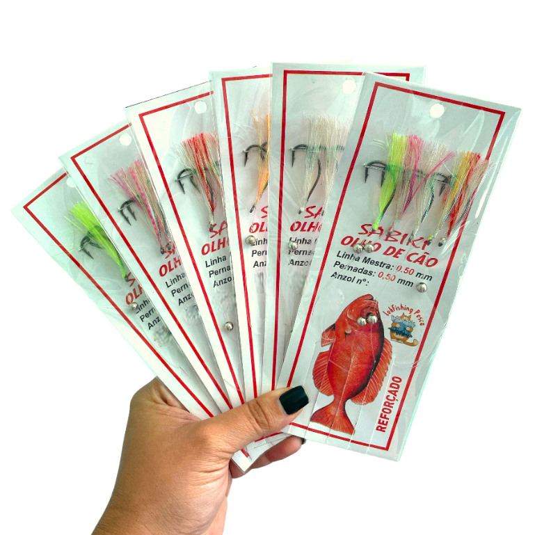 Sabiki (Anzol) Para Pesca Olho de Cão Lekfishing Pesca Penacho em Oferta na Shopee