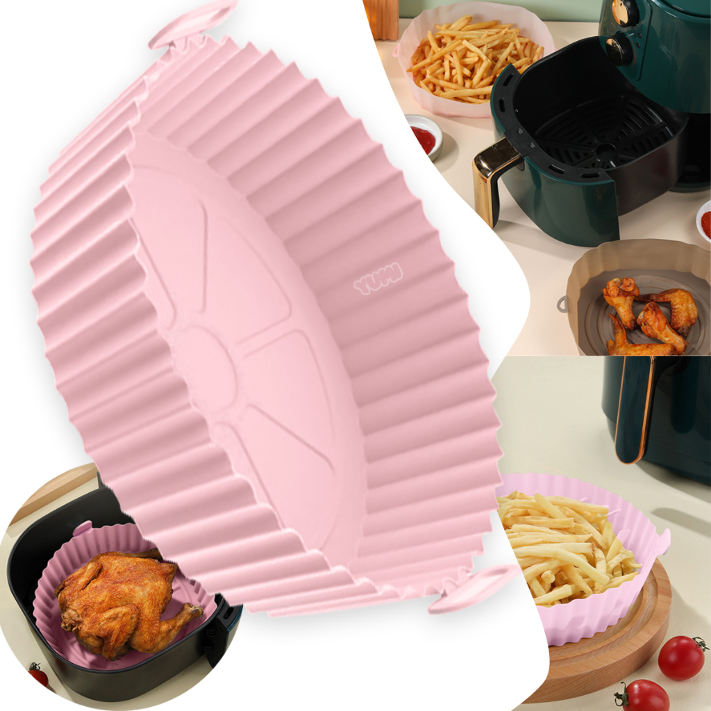 Bandeja Forma de Assadeira Para Air Frier, Forno, Micro-ondas Silicone Flexível Lavável Reutilizável Redonda em Oferta na Shopee