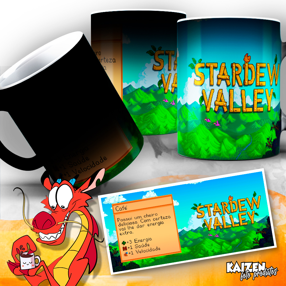 Caneca Mágica Stardew Valley Café / Chá / Chocolate Quente - Jogo RPG - Cerâmica