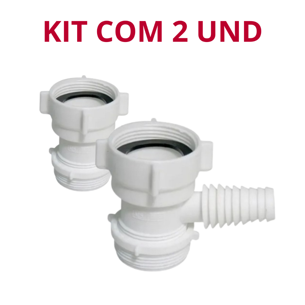 Kit com 2 Adaptador Para Máquina Lavar Louça Pia Cozinha Astra Aml