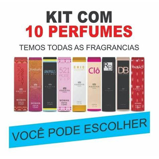 Kit com 10 Perfumes de Bolso Amakha Paris