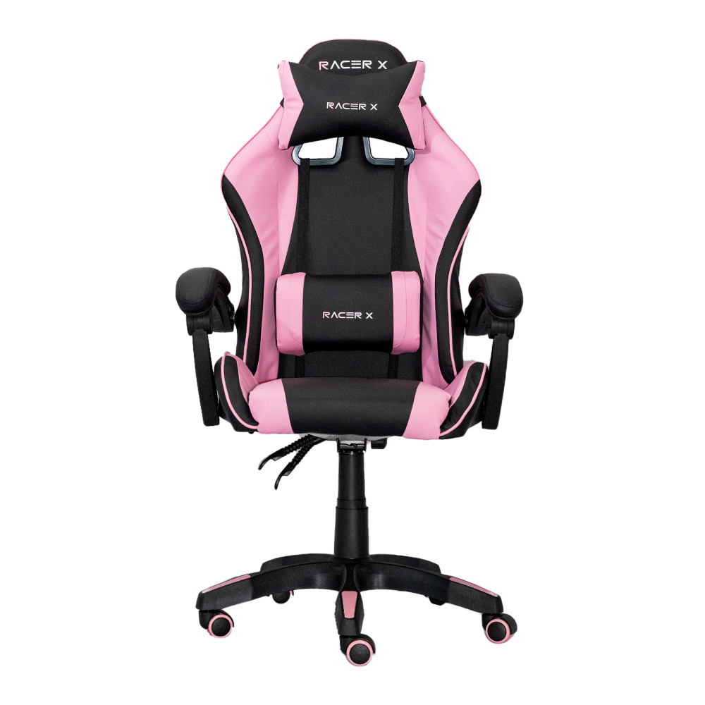 Cadeira de Escritório Gamer Comfort Racer X Reclinável Rosa Giratória