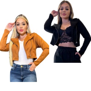 Jaqueta Feminina Em Suede Jaqueta Super Estilosa Promo