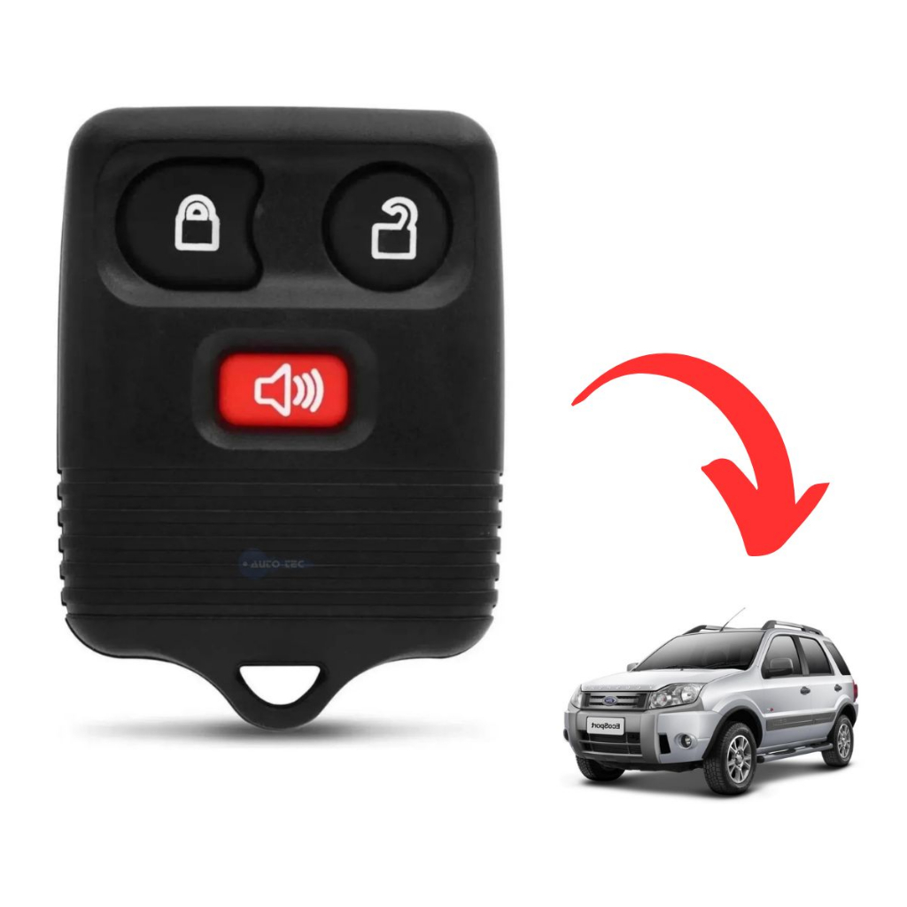 CONTROLE CARCAÇA OCA FORD ECOSPORT RANGER F150 COM 3 BOTÕES em Oferta na Shopee