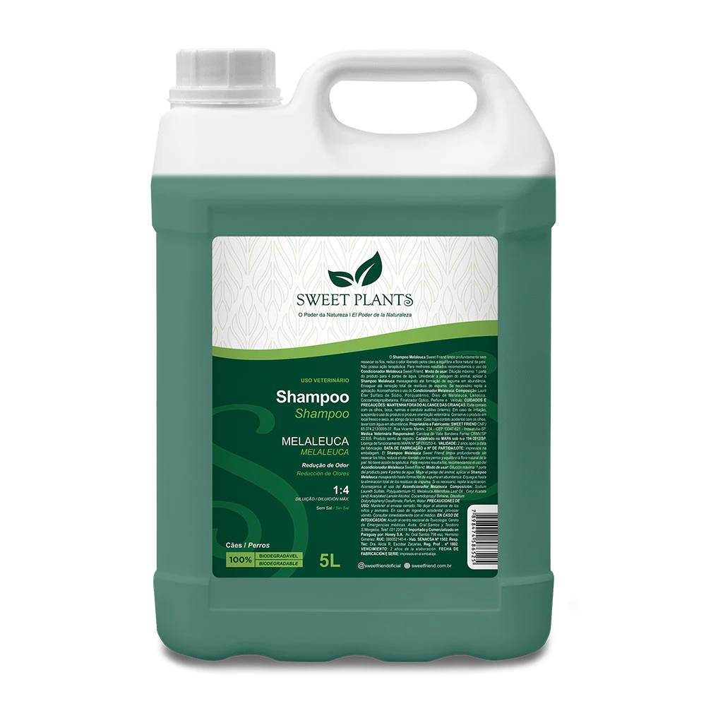 Shampoo Sweet Friend Melaleuca para Cachorro - Sweet Plants 5 Litros