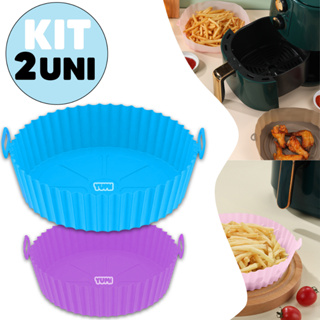 Kit 2 A Melhor Forma Assadeira Para Fritadeira Air Fryer Em Silicone Flexível Lavável Grossa 80g + Resistente + Durável em Oferta na Shopee