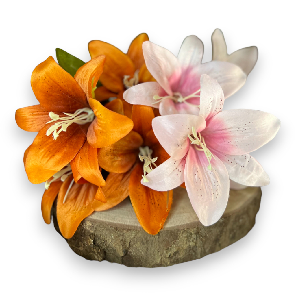 Buquê de Lírio artificial com 5 flores em Oferta na Shopee