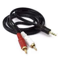 Cabo Auxiliar P2 Macho X 2 Rca Macho Audio 1.5Metros