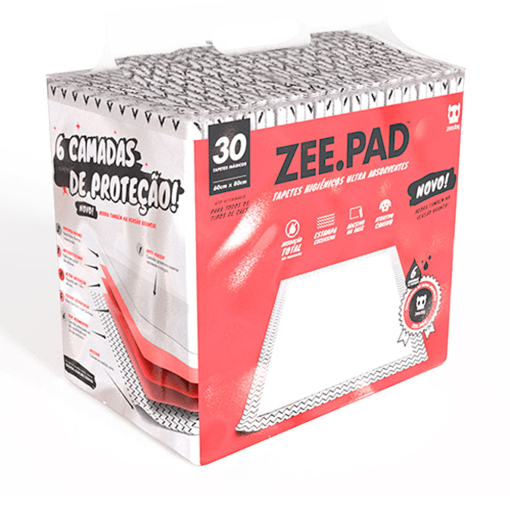 Tapete Higiênico Zee.Pad Branco Zee.Dog 30 Unidades - Pets