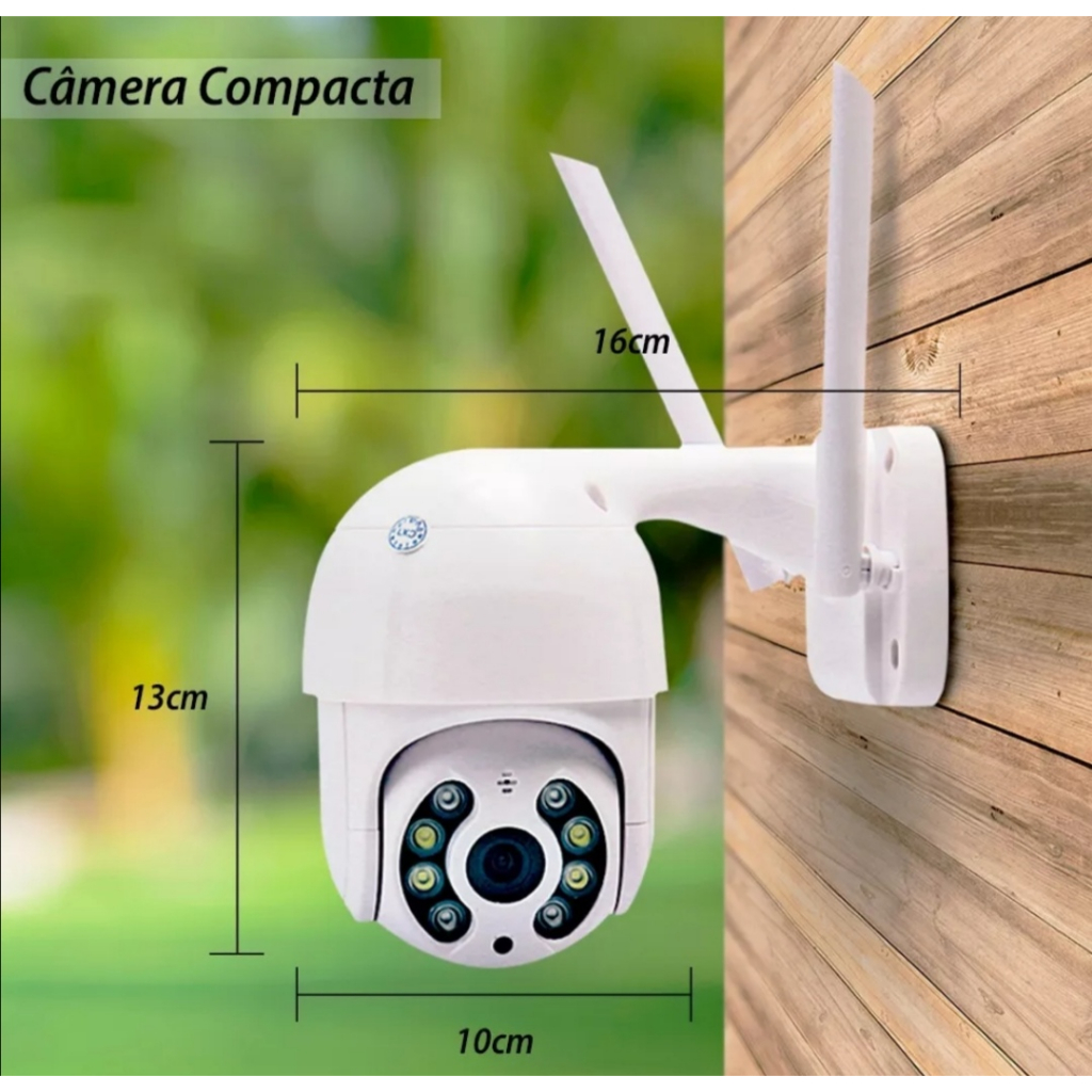 Câmera de segurança Wi-Fi Smart Camera ABQ-A8 com resolução de 2MP visão nocturna incluída branca Novo | +100mil vendidos Câmera de segurança Wi-Fi Smart Camera ABQ-A8 com resolução de 2MP visão nocturna incluída branca