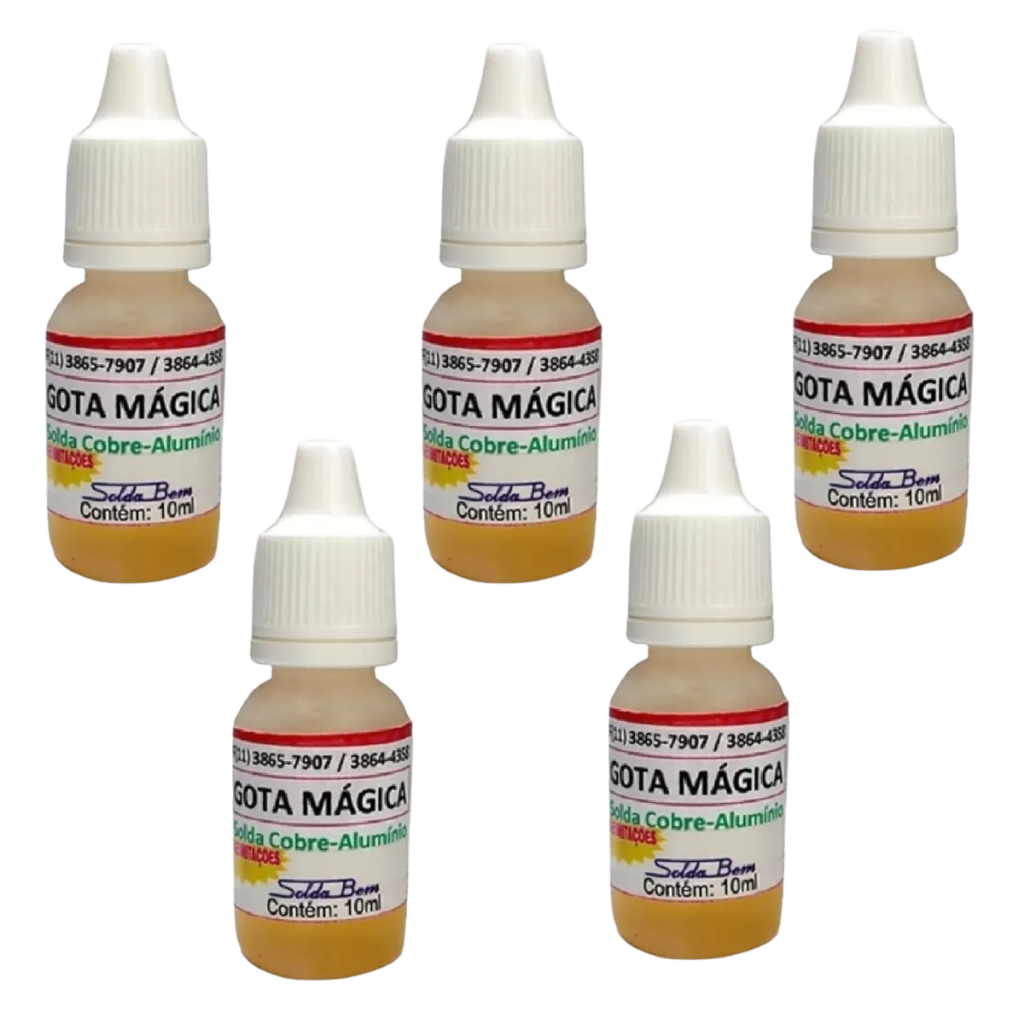 Gota Mágica Solda Alumínio / Cobre / Latão 10ml - 5 Unidades em Oferta na Shopee