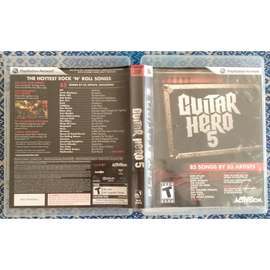 Guitar Hero 5 - PS3 Game Complete with Manual