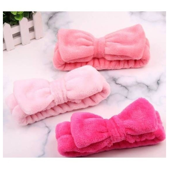 Kit 10 Tiara Faixa Cabelo Pelúcia Maquiagem Skincare Revenda