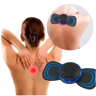Mini Massageador Elétrico Portátil Cervical EMS Alivia Dores Corpo Pescoço