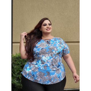 Camisa Plus Size Liganete Soltinhas Moda Evangélica Malha Fria Tamanho Grande