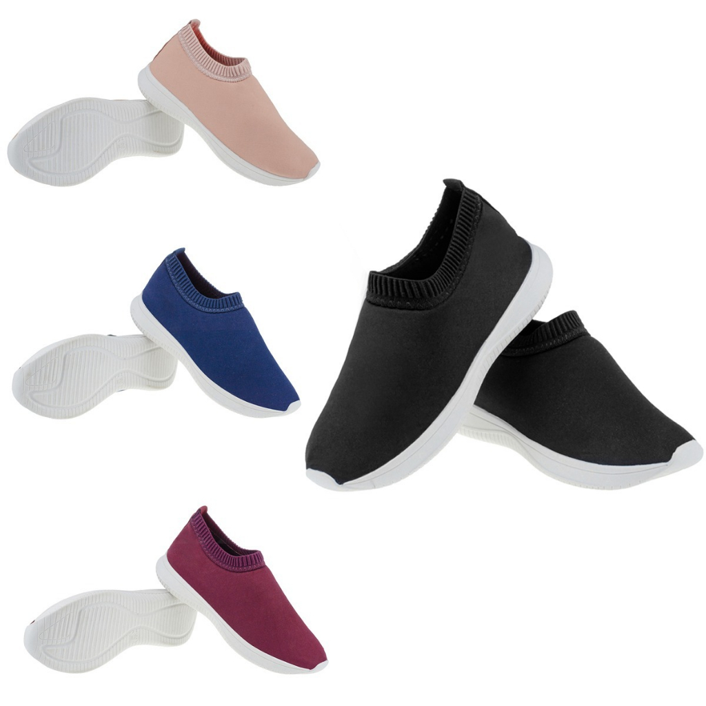 KIT 02 PARES Tenis liso EC conforto tenis meia calce facil em Oferta na Shopee