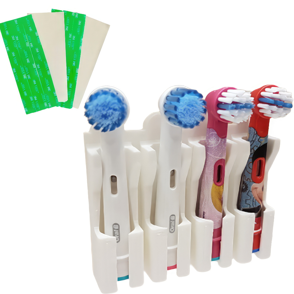 Suporte De Parede Para Refil Escova Dental Elétrica Oral B + Fita Dupla Face