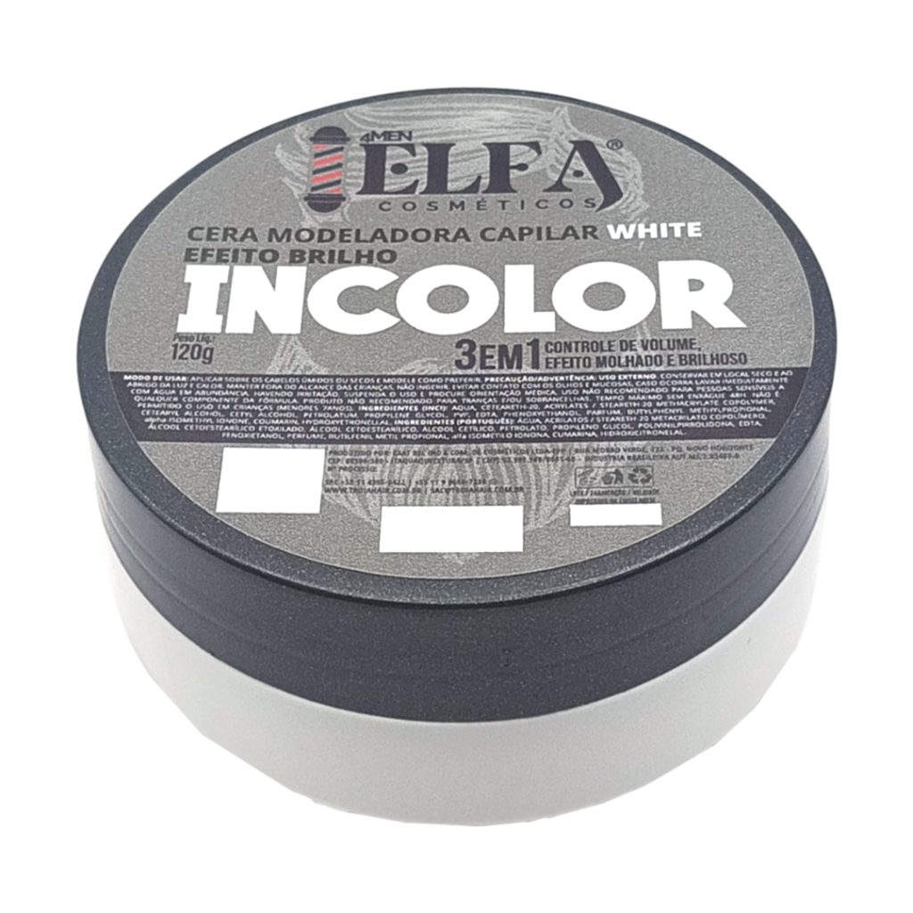 Pasta Modeladora Capilar Elfa For Man Efeito Incolor Brilho em Oferta na Shopee