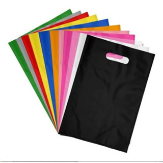 Kit 50 Unidades Sacolas Plasticas Alça Boca De Palhaço Boca Triste Ideal Para Lojas 20x30 30x40 40x50 Escolha a Cor e Medida