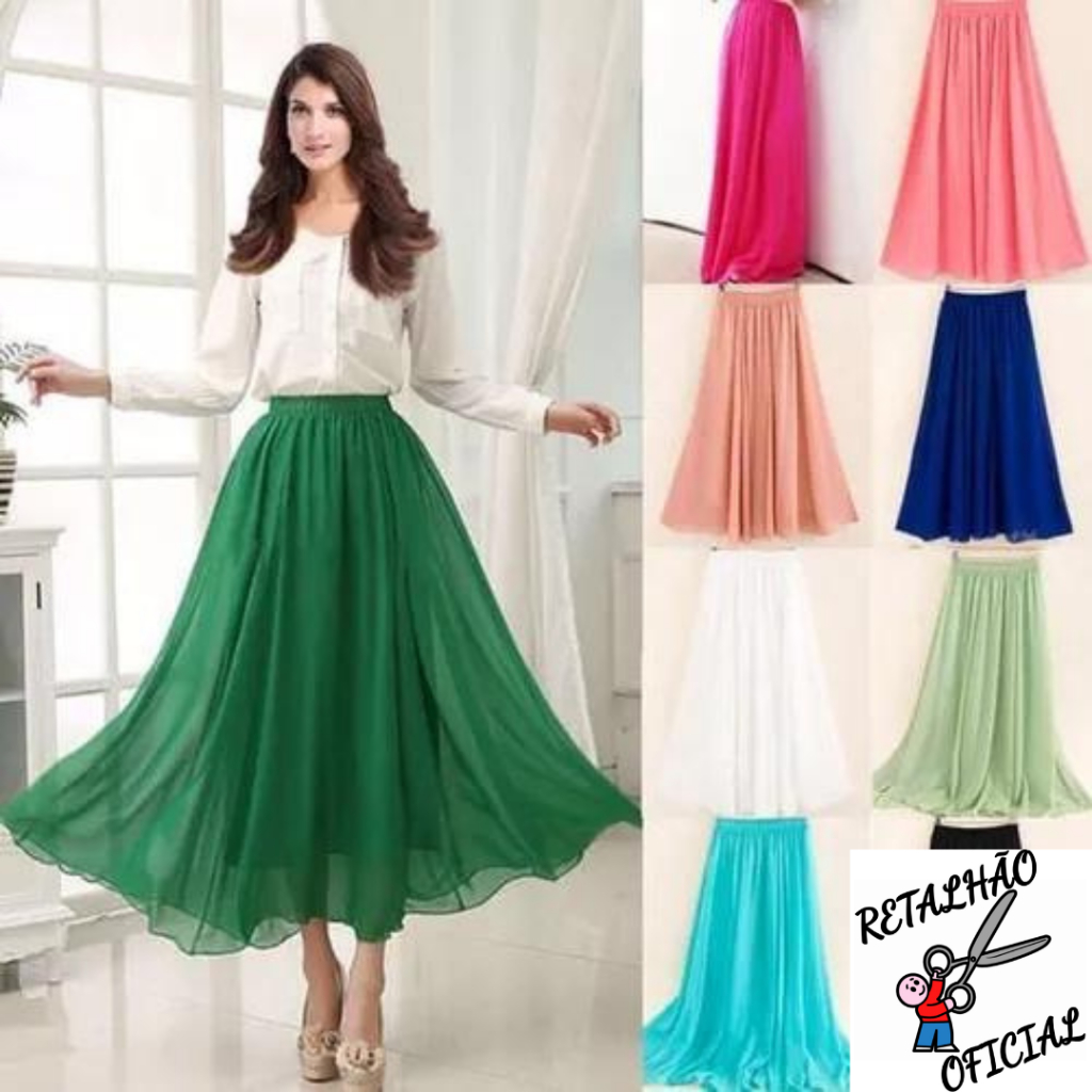 9 Metros Tecido Musseline Lisa - Chiffon Toque de Seda