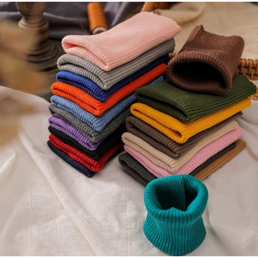 Tecido Punho Ribana Malha Canelada Tubular Retalho Algodao e Poliester Toque Macio Confortavel em Oferta na Shopee