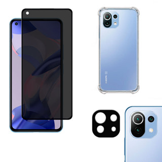 KIT Xiaomi 11 LITE 5g NE | Película de Privacidade 3D - Capa Capinha Anti Shock - Película da Câmera 3D