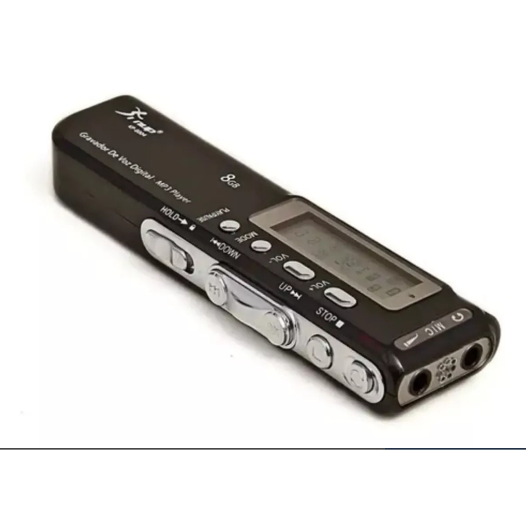 Gravador De Voz 8gb Reportagem Entrevistas Mp3 Portatil KP 8004 em Oferta na Shopee