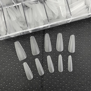 Kit c/500 Unhas Postiças Soft Gel Fosco Bailarina Zem Transparente Sem rastros e Ultrafino