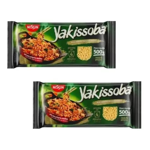 02 Macarrão Instantâneo Para Yakisoba Yakissoba Nissin 500g