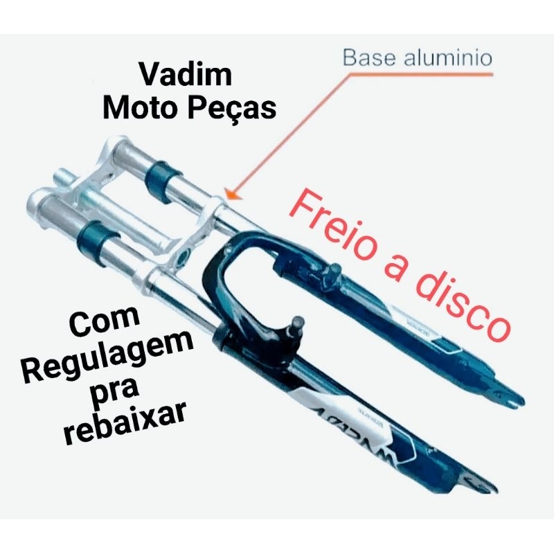 Garfo Suspensão Bike Aro 26 Disco Stander Rosca Zoom Gorda com regulagem