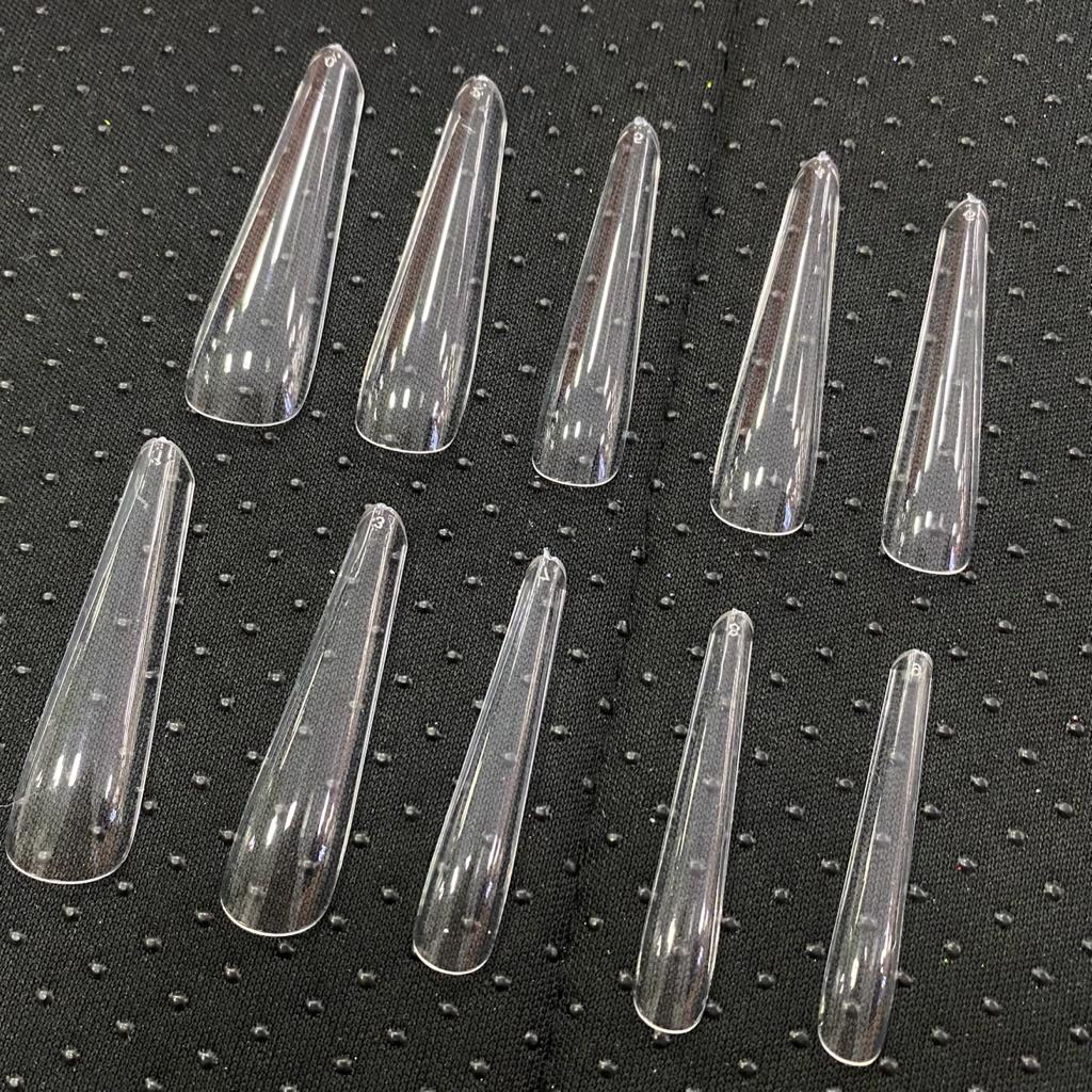 KIT 100 Unhas Postiça Soft Gel Realista Mandorla Extralonga Transparente 100 Tips Profissional Sem em Oferta na Shopee