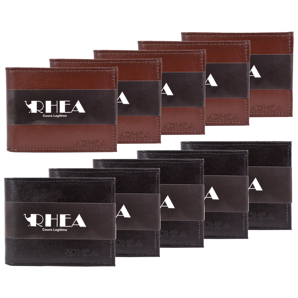 kit carteira masculina couro porta cartao dinheiro oferta
