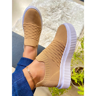 Tênis Sapatênis Sapatilha Feminino Casual Slip On Confortável