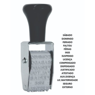 Carimbo para folha de ponto manual
