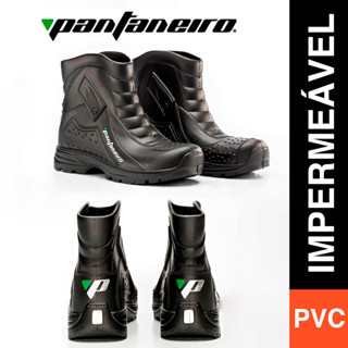 Bota de Motoqueiro Pantaneiro PVC Cano Curto 100% Impermeável