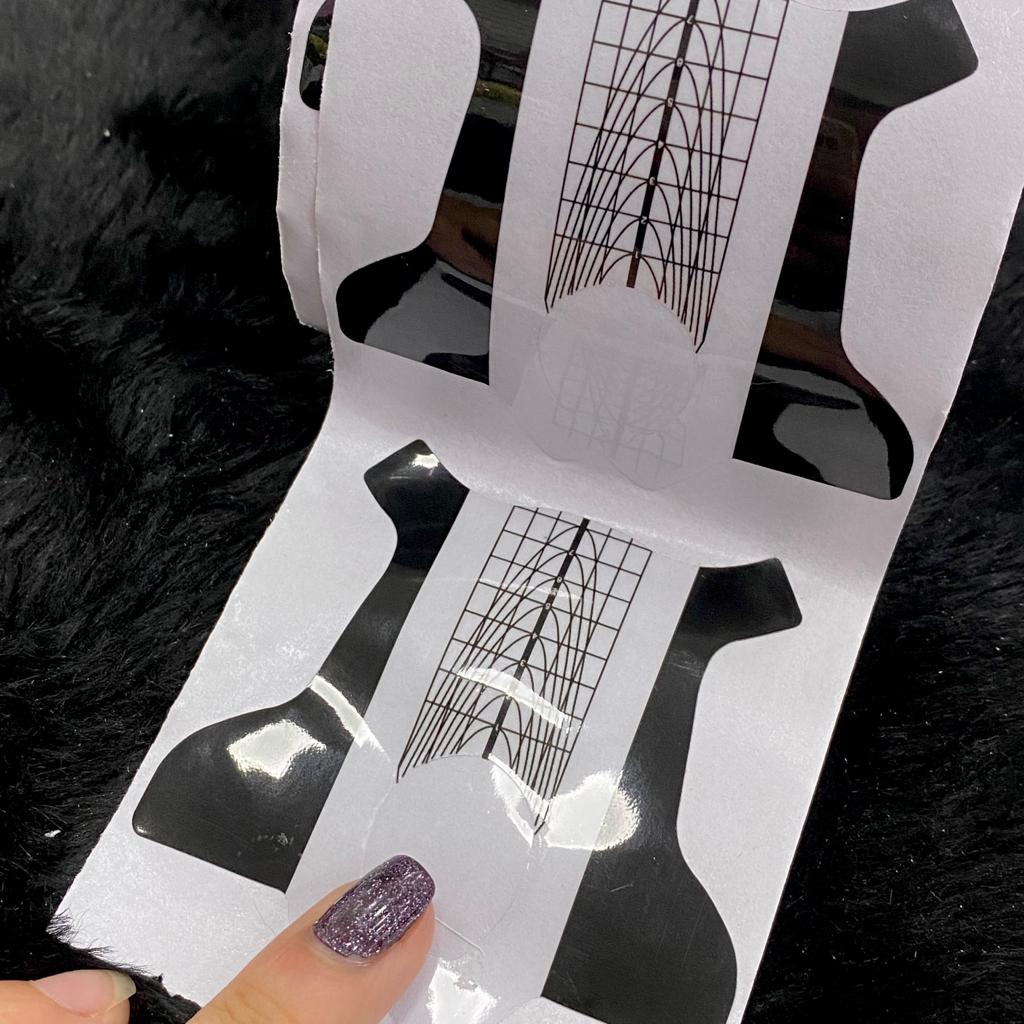 Molde 300 Unidades Adesivos Unha Gel  Rolo Extensão Acrigel Profissional Manicure Top Pronta Entrega