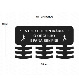 Porta Medalhas Atletismo ( A DOR É TEMPORÁRIA O ORGULHO PARA SEMPRE ) MDF 3mm Vazado