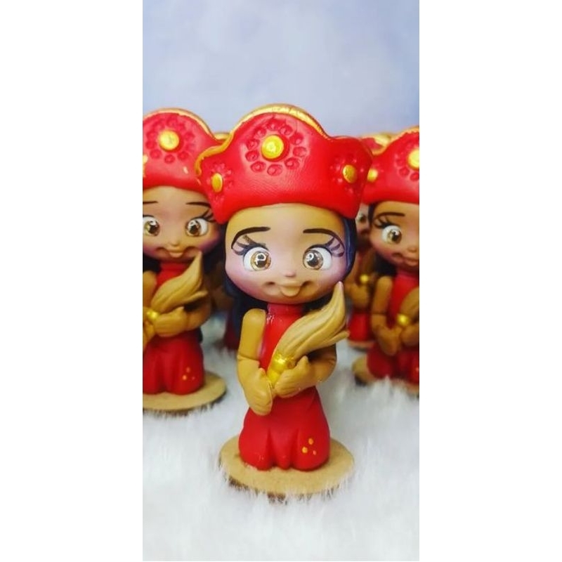 kit 9 peças Mini Orixás em Biscuit orixá orixa Ogum Oxalá Oxossi Xangô Iemanjá Oxum Iansa Nana Obaluaê/Omulu