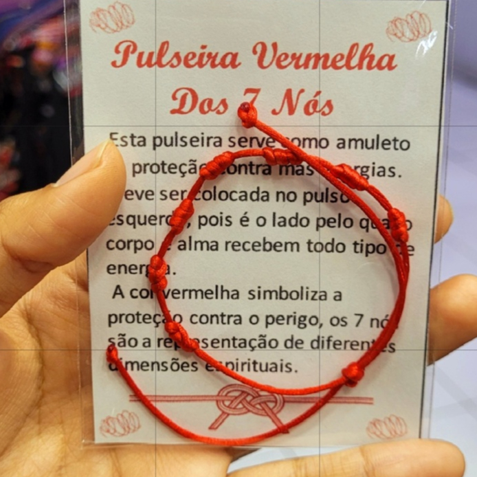 KIT 12 PULSEIRA PROTETORA VERMELHA 7 NÓS KABBALLAH em Oferta na Shopee