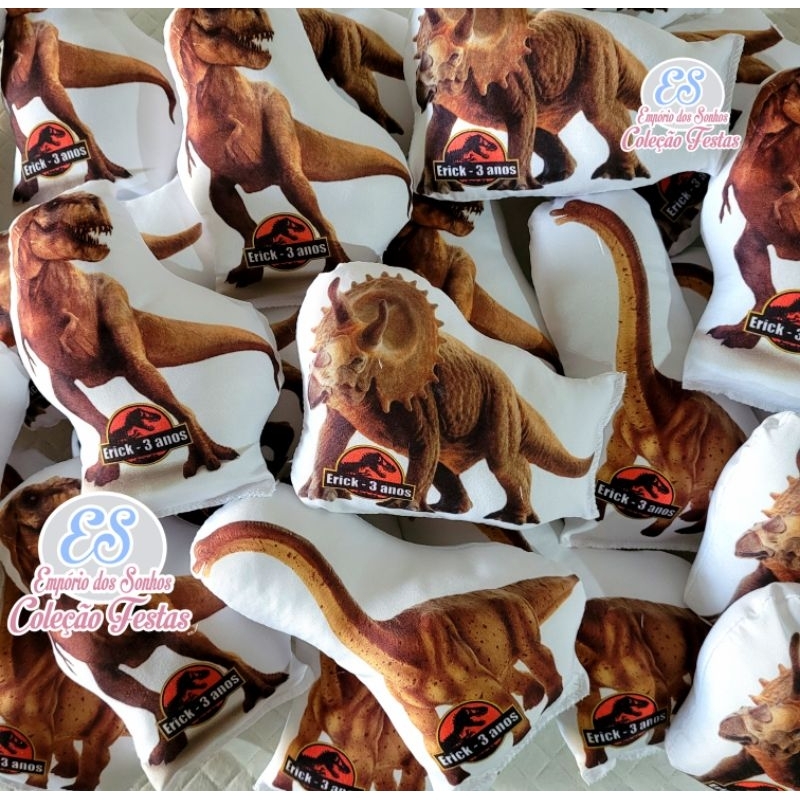 15 almofadas Dinossauros jurassic personalizados para lembrancinha de aniversário festa batizado